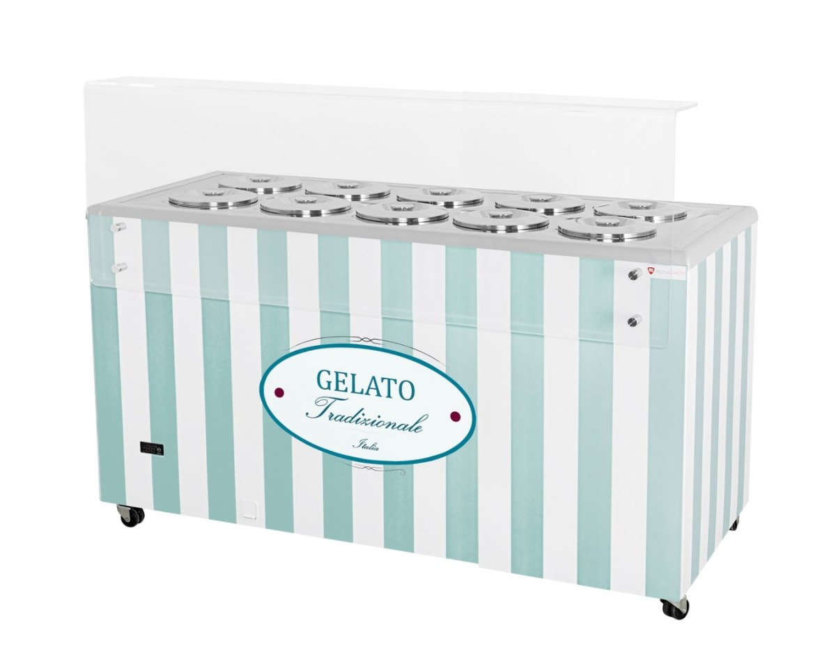 Konserwator do lodów Retro 10 tub w kolorze Pastel Blue